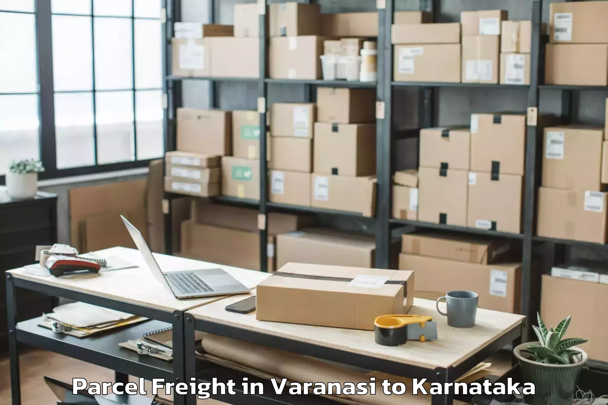 Top Varanasi to Heggadadevankote Hd Kote Parcel Freight Available